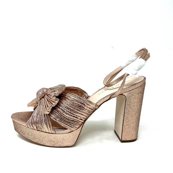 Loeffler Randall Natalia Pleated Platform Sandal in Dune size 11 - Picture 1 of 6